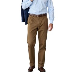 Ralph Lauren Men's Khaki Pleated Dress Pants